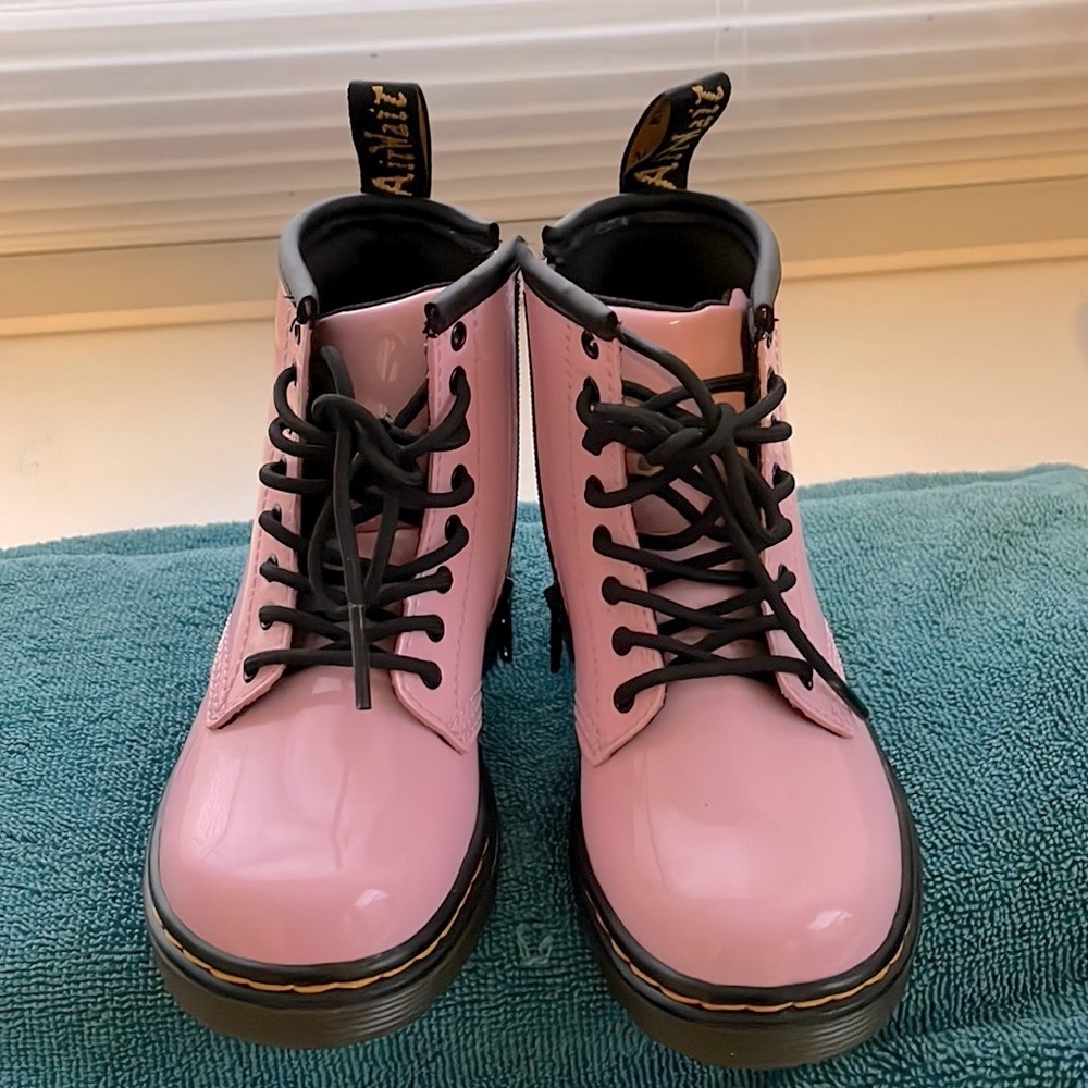 Dr. Martens Pink patent leather Toddler Size 8 Combat Boots